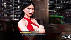 Fashion business exposes pussy in a restaurant scene