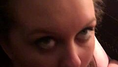 stranger sucking cock, face fucking her ass, cumshot on slut's face! pov view