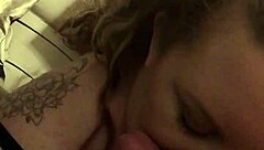 stranger sucking cock, face fucking her ass, cumshot on slut's face! pov view