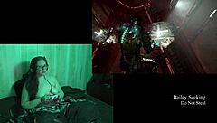 Playing through Deadspace naked, showcasing big natural tits and long hair in part 8