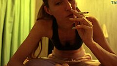 feeling the intense pleasure as she gives blowjob and cum covers my face on the bed