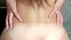 hey, watch this hot brunette ride cock for anal creampie in tight ass