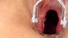 Peaches performs solo masturbation, fingering herself intensely in gonzo style on give me pink