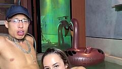 She swallowed every inch of my huge cock!