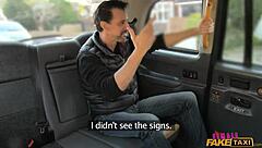 man, this fat cock stretches my pussy tight in a uk taxi!