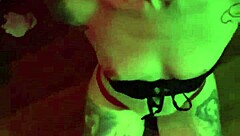 my tattooed girlfriend sandraxo1 gives bound blowjob