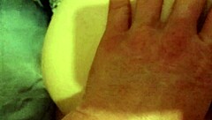 hot redhead bends over, 'fuck my shaved pussy hard' she moans