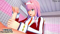 Zero Two Blowjob Hentai Anime with Sucking Sex and Pussy Play Featuring Japanese Amateurs