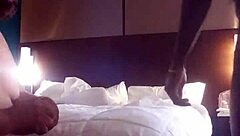 latino guy goes down on black shemale