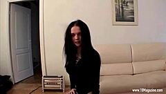 Katie Fey Masturbates Topless On Sofa!