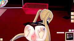 Blonde busty gal Eleanor in 3D hentai. Wild positions await?