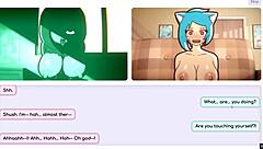 نيكول في شغلها الخطر الهينتاي تتدلع وهي تشوف ثديين مكشوفين!