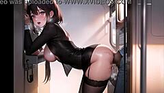Sex in Public Train with Wet Pussy Masturbation ASMR Uncensored Hentai