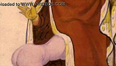 Vintage Erotic Illustration with Retro Cartoon Anime Style