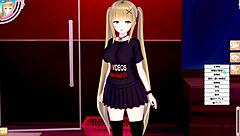 Blonde busty gal Eleanor in 3D hentai. Wild positions await?