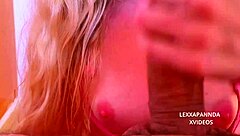 Blonde teen performs deepthroat and doggystyle sex