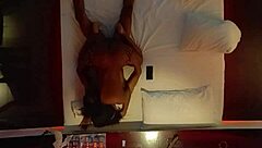 young colombian teen gets muff diving, homemade orgasm with trembling legs.