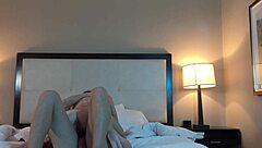 Sexy petite woman rides huge cock in wild teen action. Her tattoo shines.