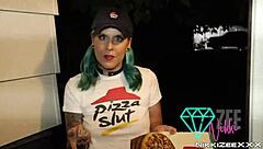 Hey, want pizza with a side of slutty delivery action?