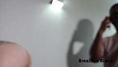 Damn! Watch This White Brazilian Chick Get Nailed by Two Hung Black Guys!