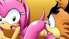 sonic and amy in wild hentai action
