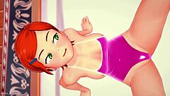 Gwen tennyson massages big dick in adult swimsuit version