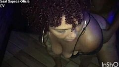 old guy flashing at swing party while wife watches