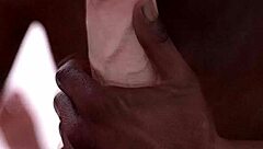 That black guy sucking on a huge white dick