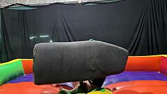 Toro Mecanico Ride Turns Into Naughty Latina Ass Gaping And Public Squirting