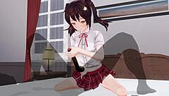 sister teases anus with edging handjob in uncensored anime 😈