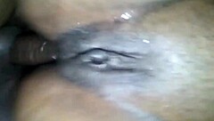 Ebony Ass Filled with Milk in Deep Action