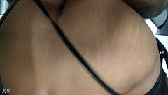 Moaning loudly on that big black cock.