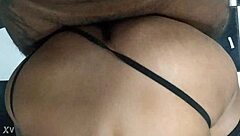 Moaning loudly on that big black cock.