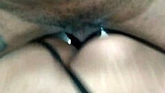 Moaning loudly on that big black cock.