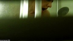 Hidden Camera Captures Skinny Roommate in Bath