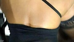 Moaning loudly on that big black cock.