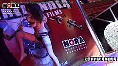 Bound teen in shibari bondage for domination