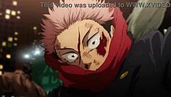 itadori and mahito in skyfall scene best quality