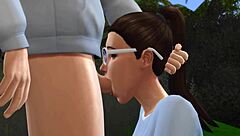 Simxstory - Forbidden Teen Blowjob in Episode 3