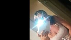 squirting babe records her wet pussy orgasm in mirror reflection