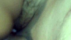 Old lady riding and sucking passionately.