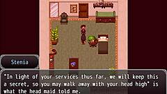 check out henteria chronicles 3 part 3 in english, it's pixel art with no animated scenes