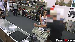 Amazing tits Latina gets fucked by big cock!