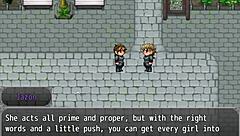 check out henteria chronicles 3 part 3 in english, it's pixel art with no animated scenes