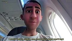 Flying high with step gay dad turns naughty. Shyness gone, feet play starts in public.