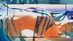 Teasing Miku Gets Wet Fingering Herself in Pool Photoshoot for 3D Cartoon Hentai Action