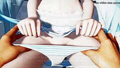 ミクがプール撮影で濡れながら指マンする3Dアニメヘンタイ