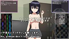 wow, toying that anime girl with machine in hentai game