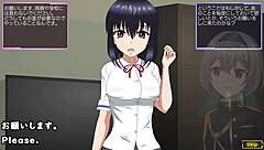 wow, toying that anime girl with machine in hentai game