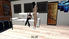 Blonde feels intense pleasure as black neighbor fucks her on couch